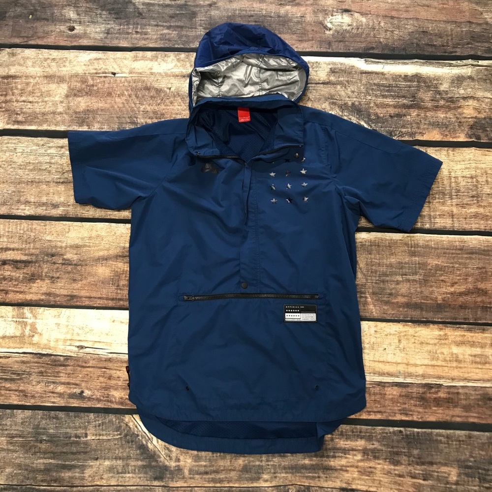 NIKE Air Pullover Short Sleeve Hooded Jacket Coat